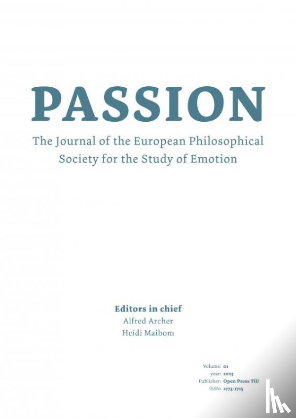 Archer, Alfred - Passion: Journal of the European Philosophical Society for the Study of Emotion