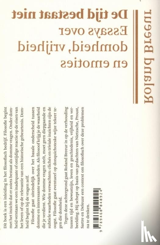 Breeur, Roland - De tijd bestaat niet