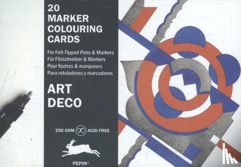 Roojen, Pepin - Art Deco - 20 marker colouring cards