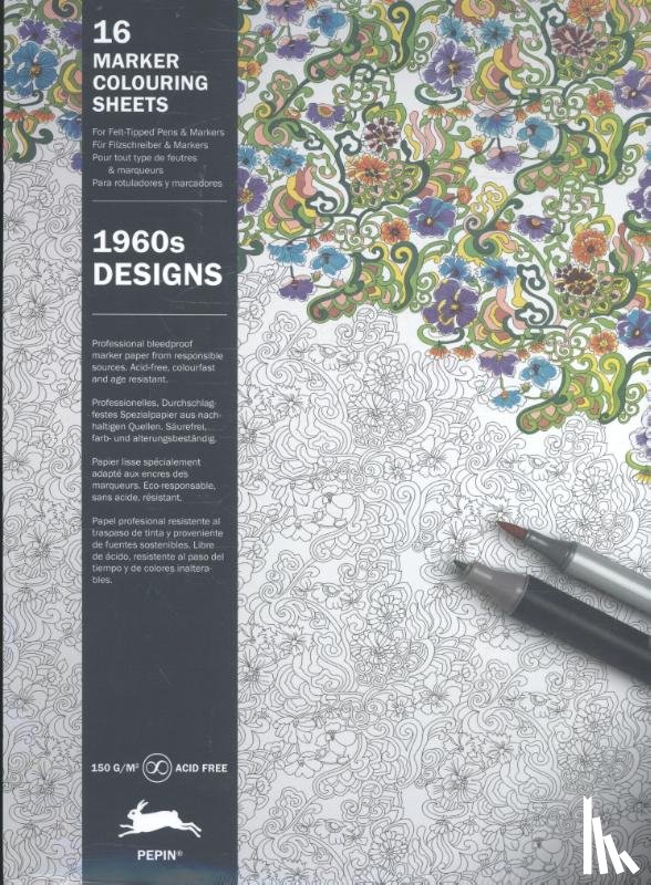 Roojen, Pepin Van - 1960s Designs - 16 marker Colouring Sheets