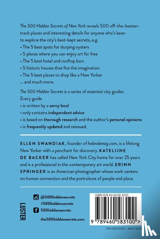 Swandiak, Ellen, Backer, Katelijne De - The 500 Hidden Secrets of New York