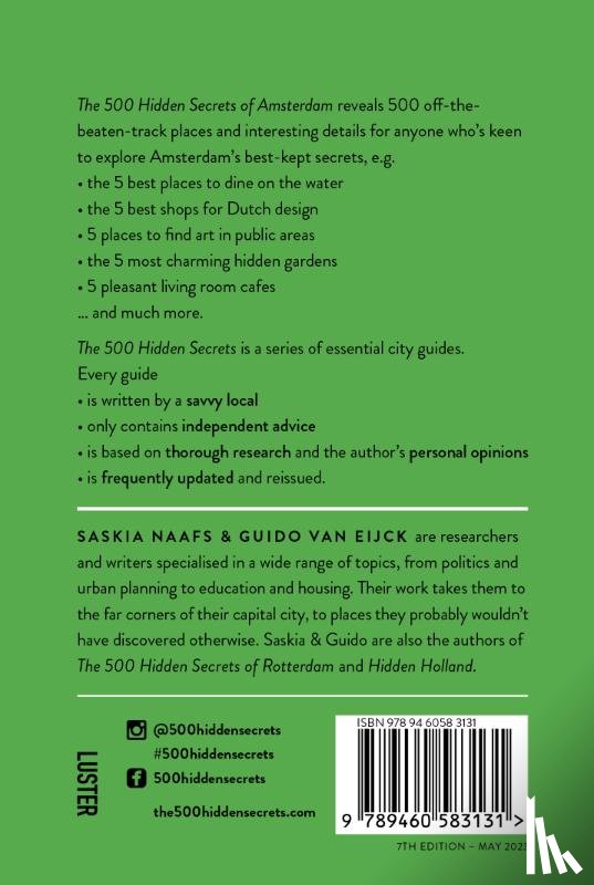 Naafs, Saskia, Van Eijck, Guido - The 500 Hidden Secrets of Amsterdam
