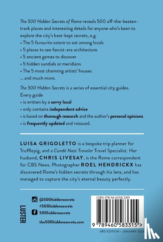 Grigoletto, Luisa, Livesay, Christopher - The 500 Hidden Secrets of Rome