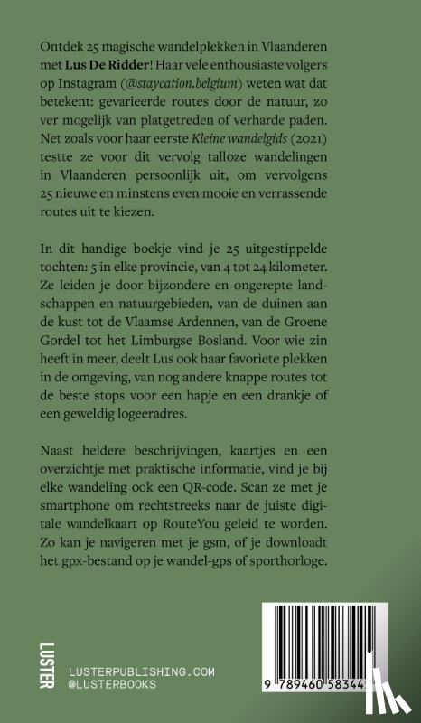 Ridder, Lus De - KLEINE WANDELGIDS 2