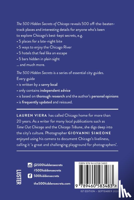 Viera, Lauren - The 500 hidden secrets of Chicago