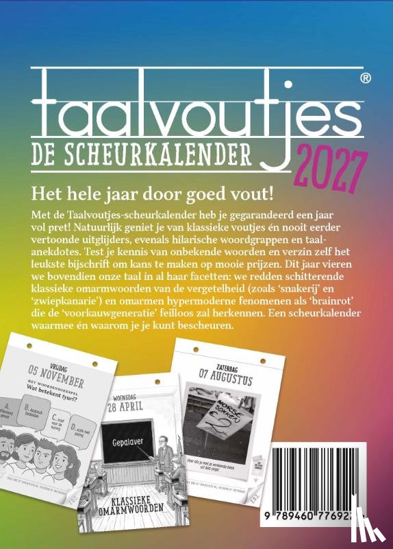 Bogle, Vellah - Taalvoutjes - de scheurkalender 2027