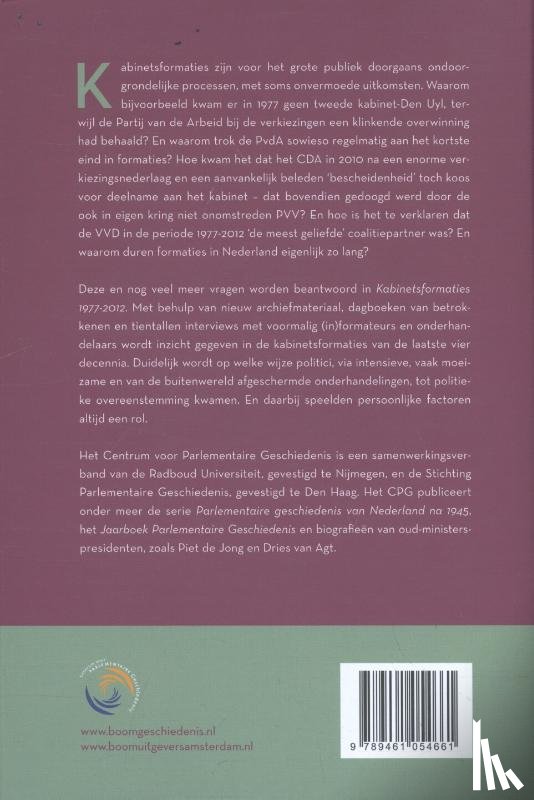  - Kabinetsformaties 1977-2012