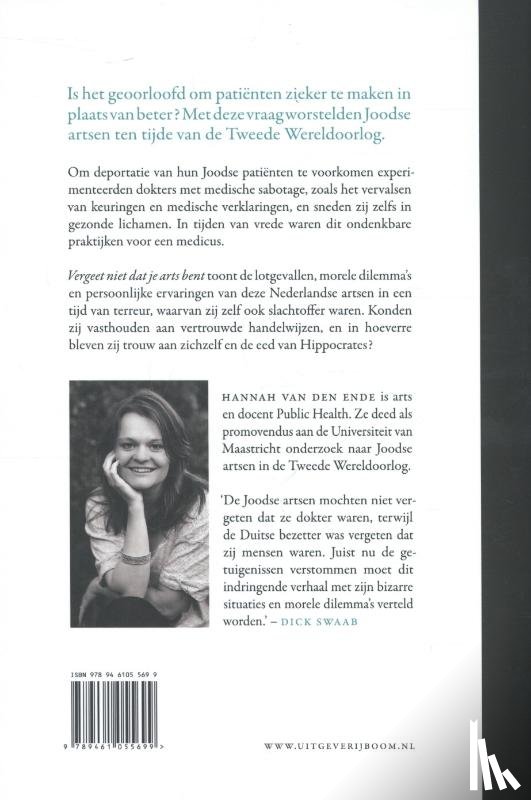 Ende, Hannah van den - Vergeet niet dat je arts bent