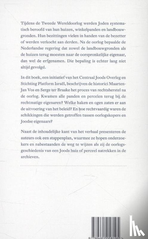Braake, Serge ter, Vos, Maarten-Jan - Rechtsherstel na de Tweede Wereldoorlog van geroofd Joods onroerend goed