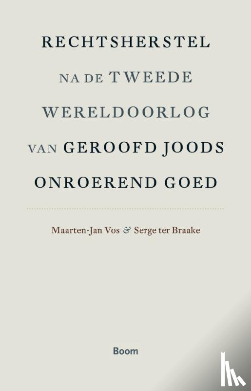 Braake, Serge ter, Vos, Maarten-Jan - Rechtsherstel na de Tweede Wereldoorlog van geroofd Joods onroerend goed