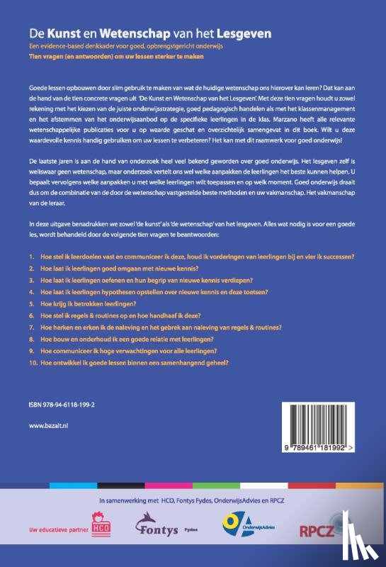Marzano, Robert J. - De kunst en wetenschap van het lesgeven