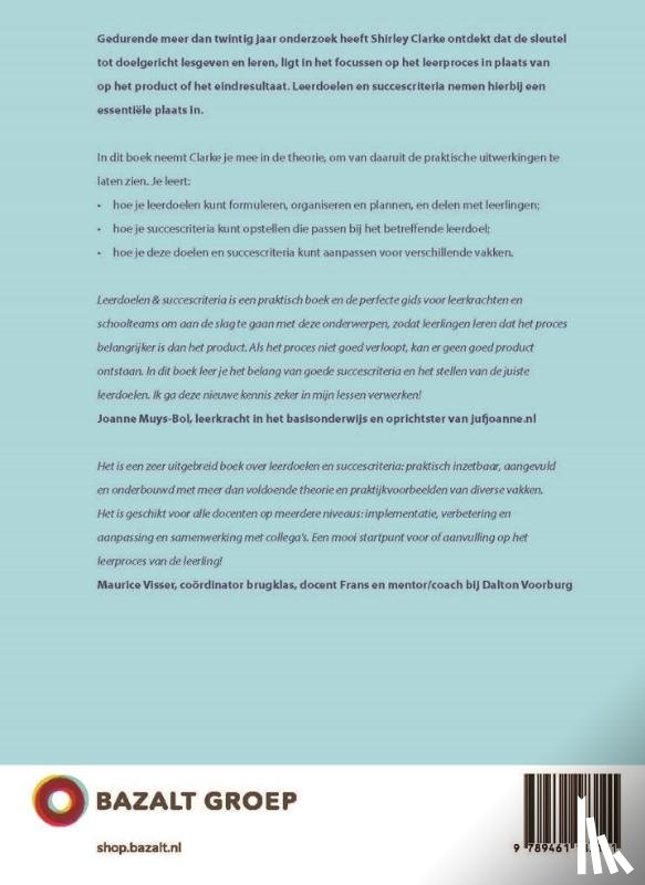 Clarke, Shirley - Leerdoelen & succescriteria