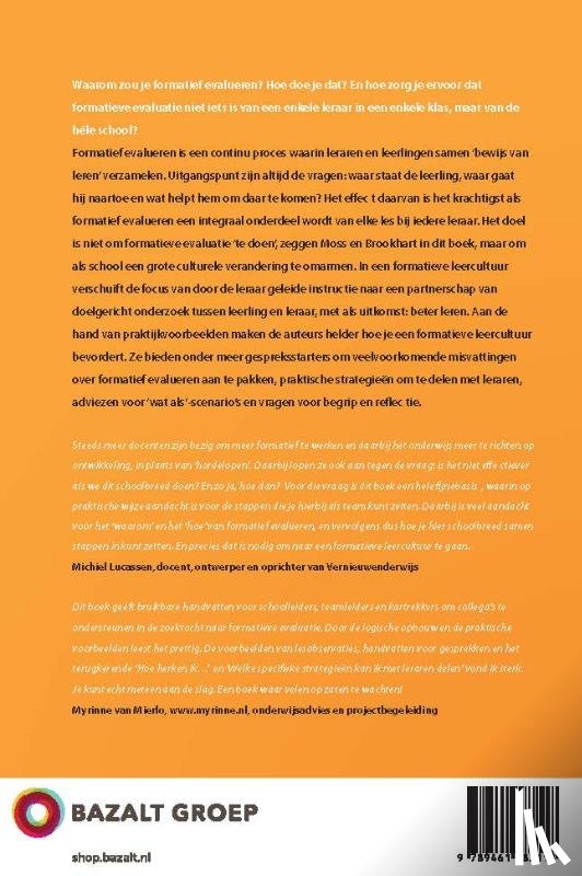 Moss, Connie. M., Brookhart, Susan M. - Formatief evalueren schoolbreed implementeren