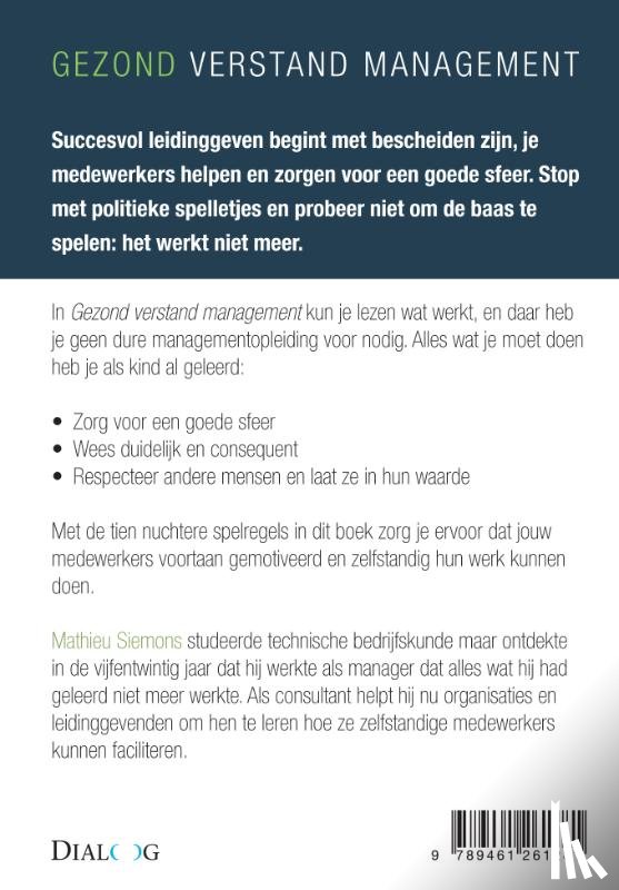 Siemons, Mathieu - Gezond verstand management