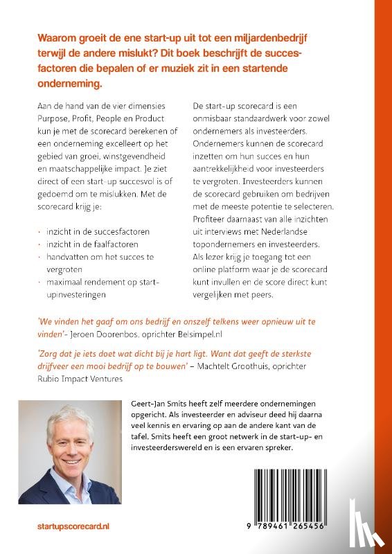Smits, Geert-Jan - De start-up scorecard