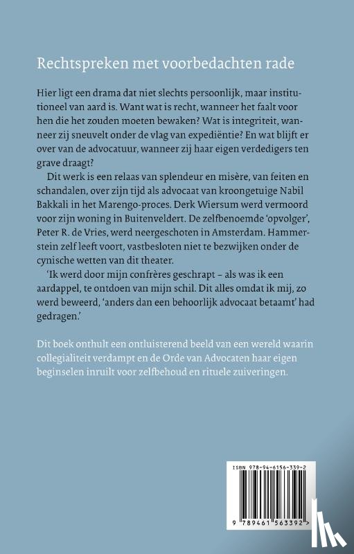 Hammerstein, Oscar - Geachte Confrère, liever geschrapt dan vermoord