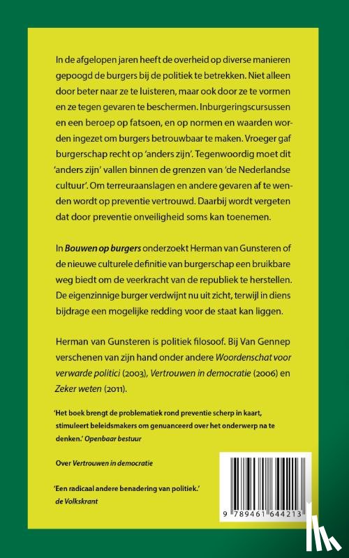 Gunsteren, Herman van - Bouwen op burgers