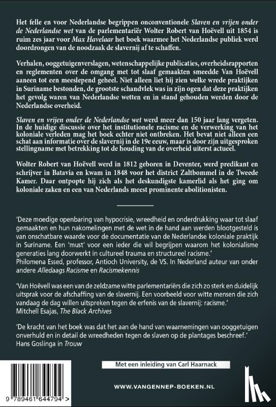 Hoëvell, Wolter Robert van - Slaven en vrijen