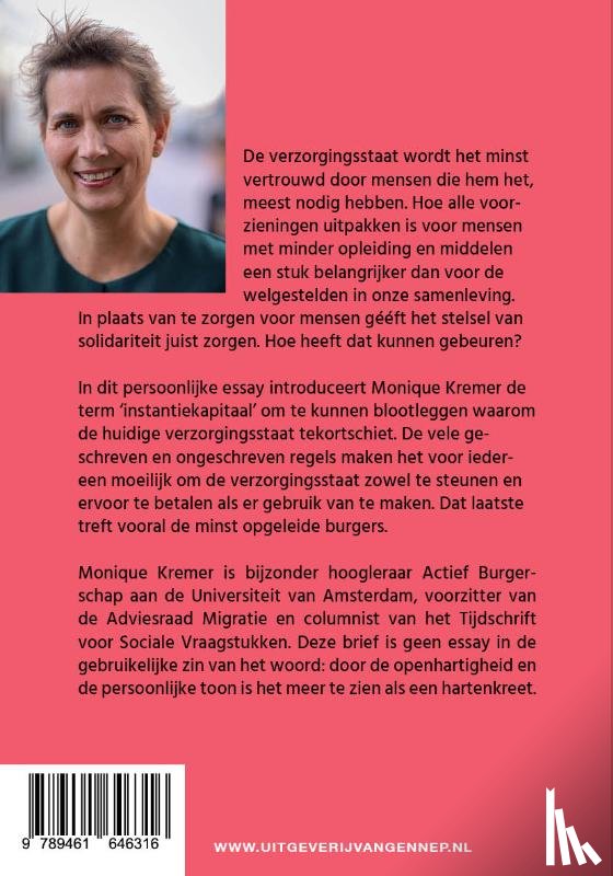 Kremer, Monique - Brandbrief aan onze verzorgingsstaat
