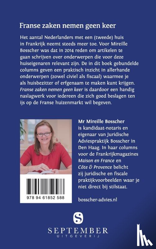 Bosscher, Mireille - Franse zaken nemen geen keer