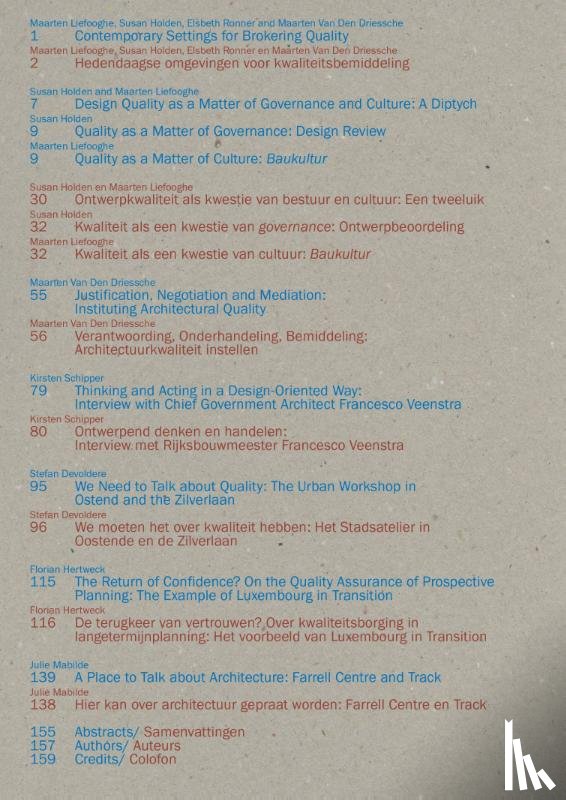 Holden, Susan, Liefooghe, Maarten, Ronner, Elsbeth, Driessche, Maarten van den - OASE Journal for Architecture # 120