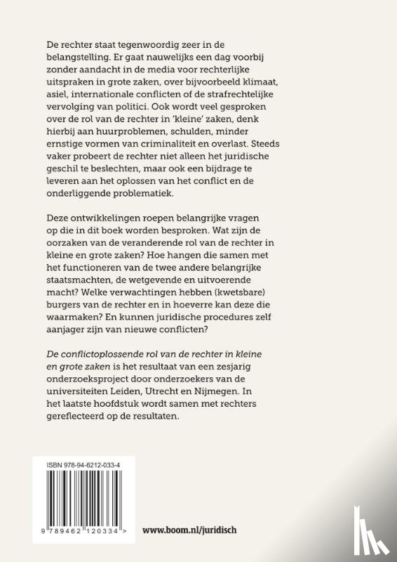  - De conflictoplossende rol van de rechter in kleine en grote zaken