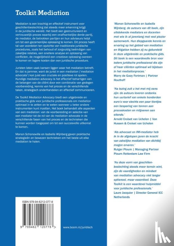 Schonewille, M.A., Wijnberg, I.J.F. - Toolkit Mediation Advocacy