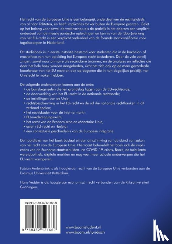 Vedder, H.H.B., Amtenbrink, F. - Recht van de Europese Unie