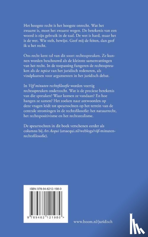 Kloosterhuis, Harm, Smith, Carel E. - Vijf minuten rechtsfilosofie