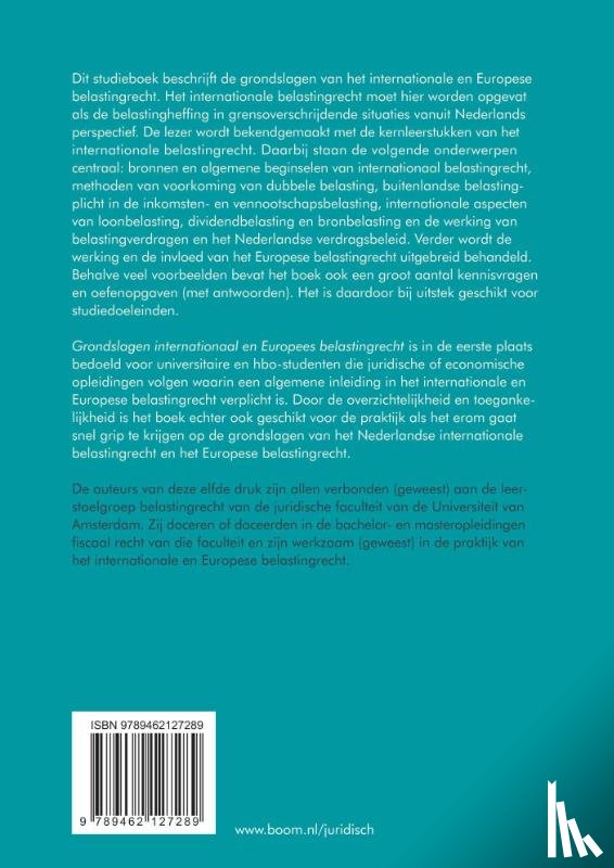 Haan, A. de, Manouzi, M. el, Wilde, M.F. de, Wisman, C., Zalmai, Z. - Grondslagen internationaal en Europees belastingrecht