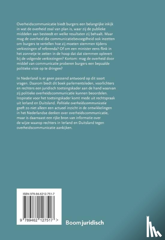 Geldof, Tjebbe - Politieke overheidscommunicatie