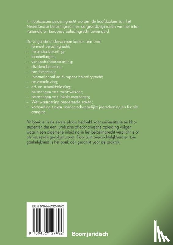  - Hoofdzaken belastingrecht