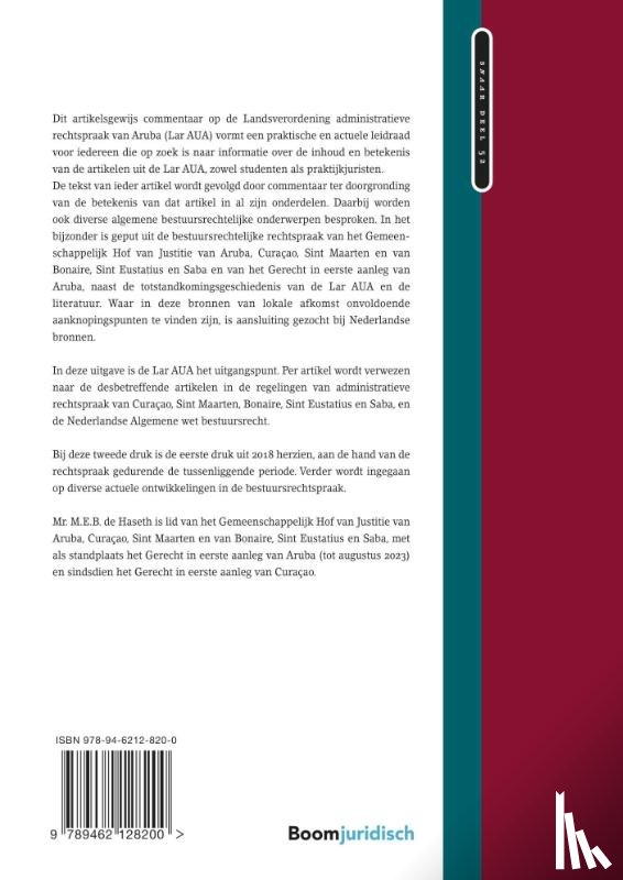 Haseth, M.E.B. de - Landsverordening administratieve rechtspraak Aruba
