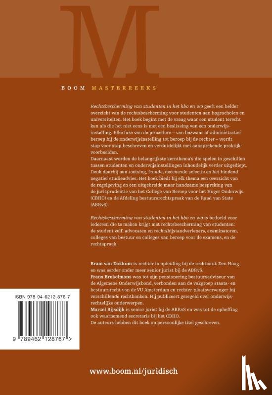 Dokkum, B. van, Brekelmans, F., Rijsdijk, M. - Rechtsbescherming van studenten in het hbo en wo