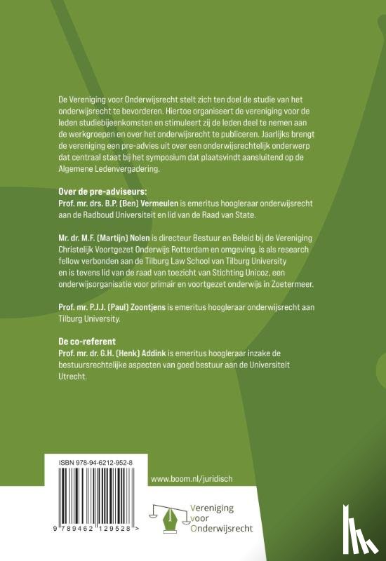 Schoonhoven, R. van - Rechtsbeginselen in het onderwijsrecht: een eerste verkenning