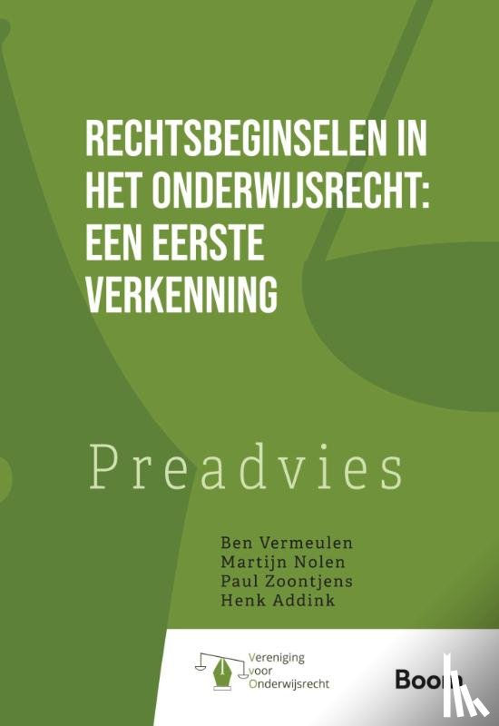 Schoonhoven, R. van - Rechtsbeginselen in het onderwijsrecht: een eerste verkenning