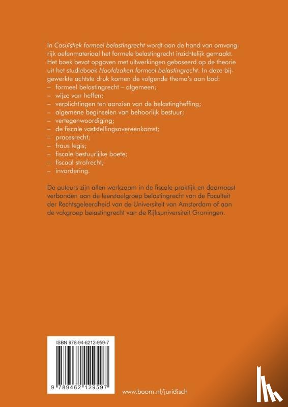 Bozia, K., Lammers, M.H.W.N., Schotte, E.E., Poelman, E. - Casuïstiek formeel belastingrecht