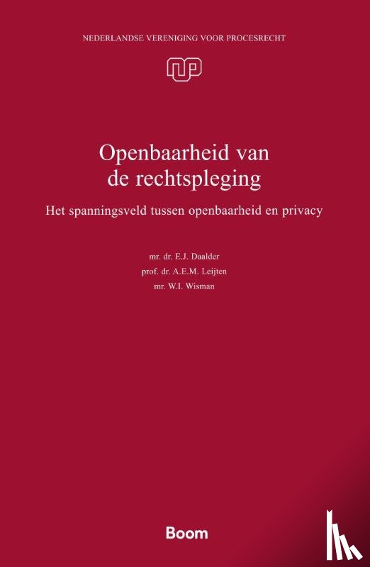 Leijten, A.E.M., Wisman, W.I., Daalder, E.J. - Openbaarheid van de rechtspleging