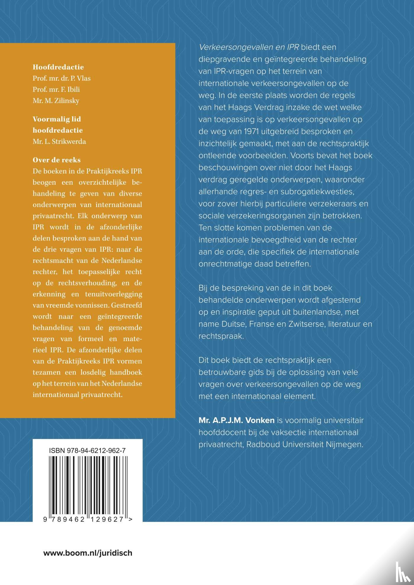 Vonken, A.P.J.M. - Verkeersongevallen en IPR