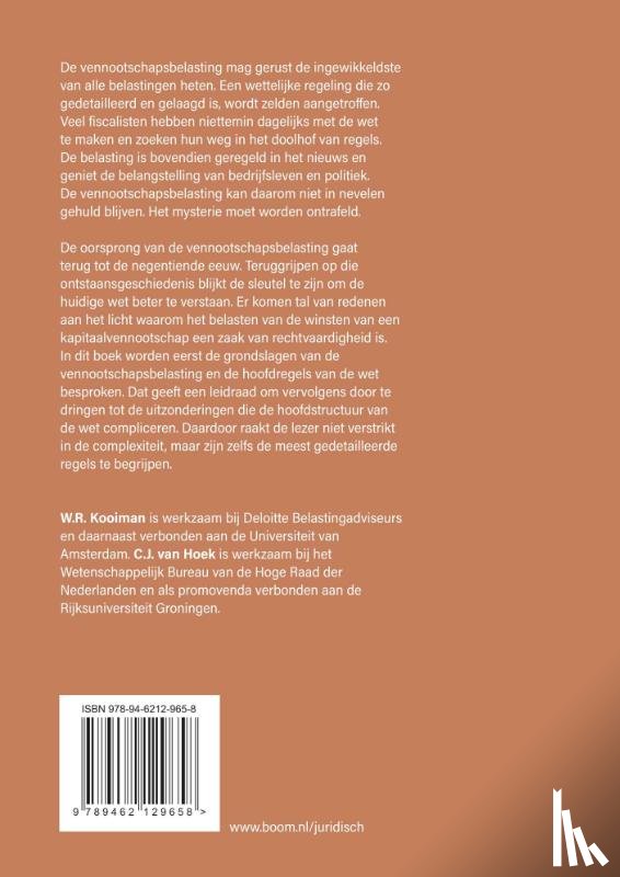 Kooiman, W.R., Hoek, C.J. van - Vennootschapsbelasting