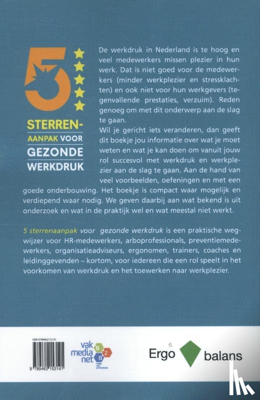 Pennock, Huub, Bent, Aukje van den, Wal, Alex van der - 5 sterren aanpak voor gezonde werkdruk