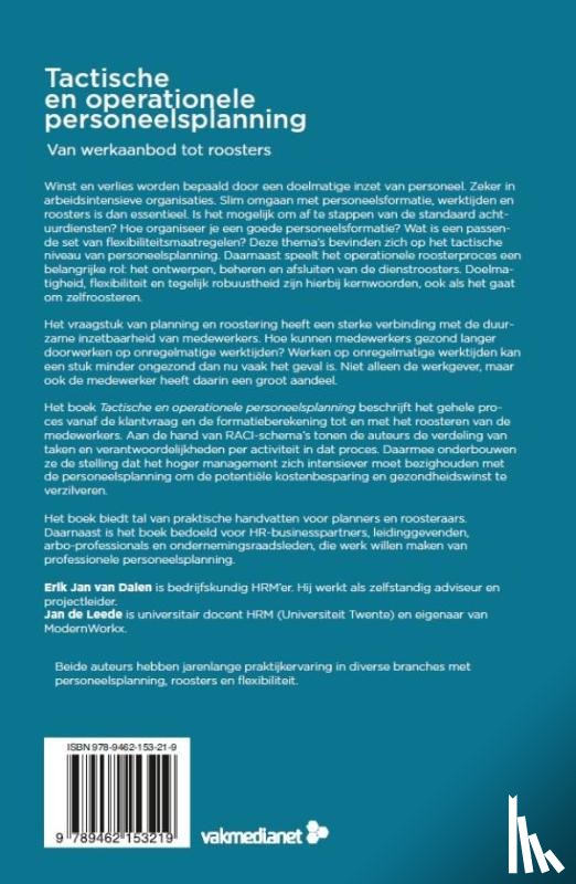 Dalen, Erik Jan van, Leede, Jan de - Tactische en operationele personeelsplanning