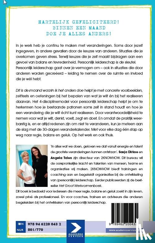 Talen, Angela, Dirkse, Sasja - Dit is de maand waarin ik het anders doe