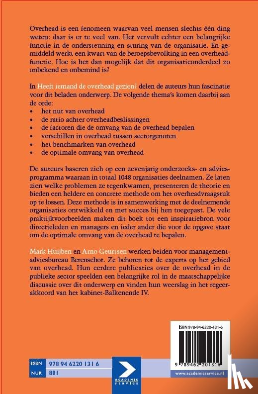 Huijben, Mark, Geurtsen, Arno - Heeft iemand de overhead gezien?