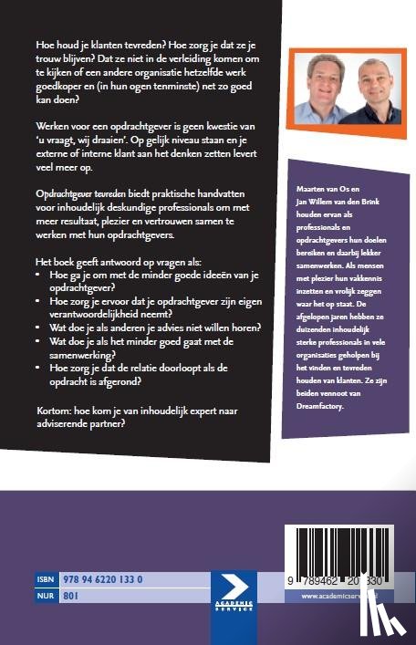 Brink, Jan Willem van den, Os, Maarten van - Opdrachtgever tevreden