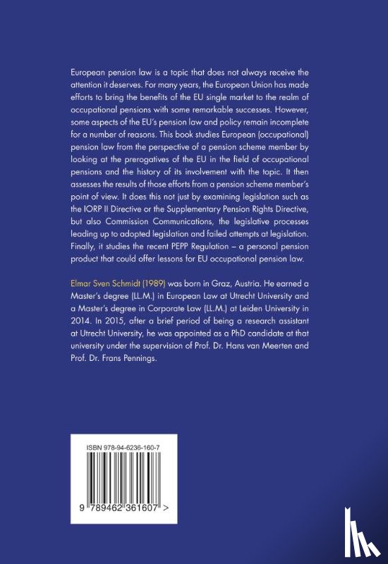 Schmidt, E.S. - Perspectives of EU Pension Law to facilitate worker mobility and sustainability of pensions