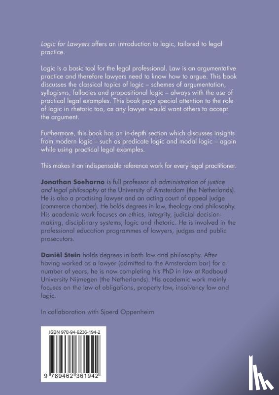 Soeharno, Jonathan E., Stein, Daniël F.H. - Logic for Lawyers