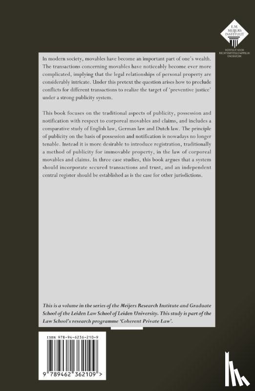 Zhang, Jing - The Rationale of Publicity in the Law of Corporeal Movables and Claims