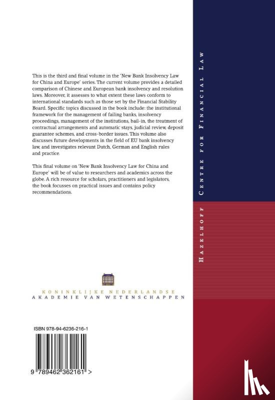 Haentjens, M., Guo, S., Wessels, B. - New Bank Insolvency Law for China and Europe