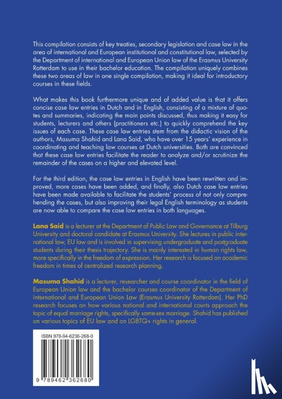  - Cases and Materials International and European Union Law